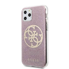 Заредете изображение във визуализатора на галерията – Guess GUHCN58PCUGLPI iPhone 11 Pro różowy/pink hard case 4G Circle Glitter - TopMag
