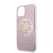 Заредете изображение във визуализатора на галерията – Guess GUHCN58PCUGLPI iPhone 11 Pro różowy/pink hard case 4G Circle Glitter - TopMag
