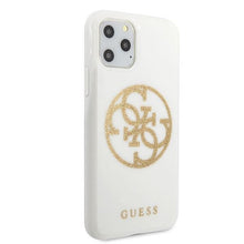 Заредете изображение във визуализатора на галерията – Guess GUHCN65TPUWHGLG iPhone 11 Pro Max biały/white hard case Glitter 4G Circle Logo - TopMag
