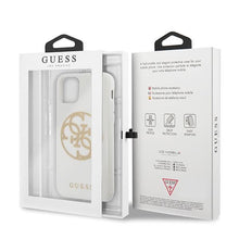Заредете изображение във визуализатора на галерията – Guess GUHCN65TPUWHGLG iPhone 11 Pro Max biały/white hard case Glitter 4G Circle Logo - TopMag
