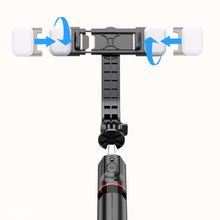 Заредете изображение във визуализатора на галерията – Selfie Stick - with detachable lamps, tripod and bluetooth remote control - L13D Black
