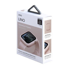 Заредете изображение във визуализатора на галерията – UNIQ etui Lino Apple Watch Series 4/5/6/SE 40mm. różowy/blush pink - TopMag
