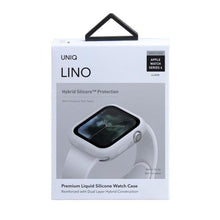 Заредете изображение във визуализатора на галерията – UNIQ etui Lino Apple Watch Series 4/5/6/SE 44mm. biały/dove white - TopMag
