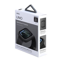 Заредете изображение във визуализатора на галерията – UNIQ etui Lino Apple Watch Series 4/5/6/SE 44mm. czarny/ash black - TopMag

