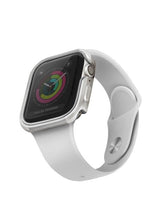 Заредете изображение във визуализатора на галерията – UNIQ etui Valencia Apple Watch Series 4/5/6/SE 44mm. srebrny/titanium silver - TopMag
