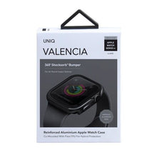 Заредете изображение във визуализатора на галерията – UNIQ etui Valencia Apple Watch Series 4/5/6/SE 44mm. szary/gunmetal grey - TopMag
