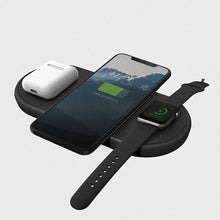 Заредете изображение във визуализатора на галерията – UNIQ Ład. indukcyjna Aereo 3w1 10W Fast charge czarny/charcoal black (LITHOS Collective) - TopMag
