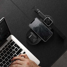 Заредете изображение във визуализатора на галерията – UNIQ Ład. indukcyjna Aereo 3w1 10W Fast charge czarny/charcoal black (LITHOS Collective) - TopMag
