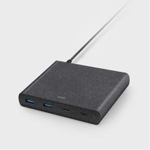 Заредете изображение във визуализатора на галерията – UNIQ Ład. siec. HUB Surge 90W czarny /charcoal black 2xUSB Quick Charge 3.0 + 2xUSB-C PD 3.0 (LITHOS Collective) - TopMag
