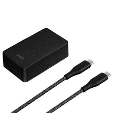 Заредете изображение във визуализатора на галерията – UNIQ Ład. siec. Versa Slim USB-C PD 18W + kabel USB-C na USB-C czarny/charcoal black (LITHOS Collective) - TopMag
