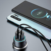 Заредете изображение във визуализатора на галерията – Dudao fast car charger 2 x USB 3A 18W gray (R4+)
