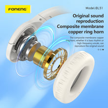 Заредете изображение във визуализатора на галерията – Foneng Bluetooth headphones BL51 beige
