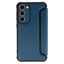 Заредете изображение във визуализатора на галерията – Razor Carbon Book Case for Samsung Galaxy A14 5G navy
