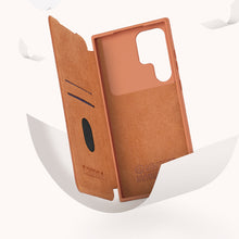 Заредете изображение във визуализатора на галерията – Nillkin Qin Leather Pro Case for Samsung Galaxy S23 Ultra Cover with Flip Camera Cover Black
