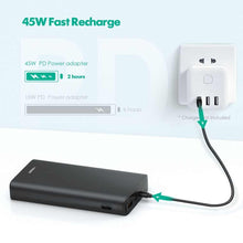 Заредете изображение във визуализатора на галерията – Power bank veger t65a - 20 000mah lcd quick charge pd65w black (for laptop also) - TopMag

