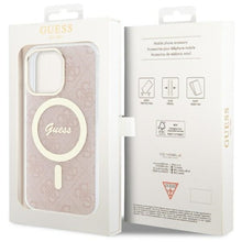 Заредете изображение във визуализатора на галерията – Original Case GUESS hardcase 4G MagSafe GUHMP13LH4STP for Iphone 13 Pro pink
