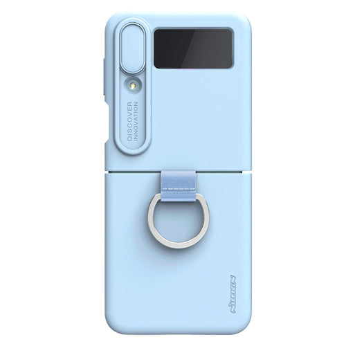 Nillkin CamShield Silky Silicone Case for Samsung Galaxy Z Flip 4 Silicone Cover with Camera Protector Blue