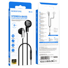 Заредете изображение във визуализатора на галерията – Borofone Earphones BM89 Surpass with microphone black
