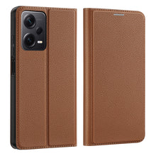 Заредете изображение във визуализатора на галерията – Dux Ducis Skin X2 case for Xiaomi Redmi Note 12 flip cover wallet stand brown
