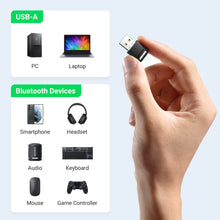 Заредете изображение във визуализатора на галерията – Ugreen CM390 5.0 USB Bluetooth adapter - black
