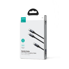 Заредете изображение във визуализатора на галерията – 2 in 1 cable Joyroom speedy series SA21-1T2 USB-C - USB-C / USB-C 1.5m black
