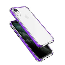 Заредете изображение във визуализатора на галерията – Spring Armor clear TPU gel rugged protective cover with colorful frame for iPhone XR black
