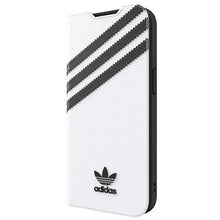 Заредете изображение във визуализатора на галерията – Adidas OR Booklet Case PU iPhone 13 6.1" black/black white 47092
