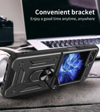 Заредете изображение във визуализатора на галерията – Slide Camera Armor Case for Samsung Galaxy Z Flip 5 Black

