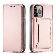 Заредете изображение във визуализатора на галерията – Magnet Card Case for Samsung Galaxy S23 Ultra Cover with Flip Wallet Stand Pink
