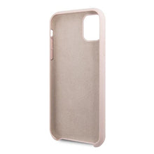 Заредете изображение във визуализатора на галерията – Guess GUHCN65LSLMGLP iPhone 11 Pro Max jasnoróżowy/light pink hard case Silicone Vintage Gold Logo - TopMag
