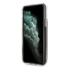 Заредете изображение във визуализатора на галерията – Guess GUHCN65GLHREGO iPhone 11 Pro Max gold/złoty hard case Liquid Glitter Hearts - TopMag

