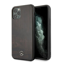 Заредете изображение във визуализатора на галерията – Mercedes MEHCN65VWOBR iPhone 11 Pro Max hard case brązowy/brown Wood Line Rosewood - TopMag
