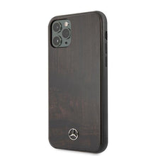 Заредете изображение във визуализатора на галерията – Mercedes MEHCN65VWOBR iPhone 11 Pro Max hard case brązowy/brown Wood Line Rosewood - TopMag
