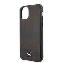 Заредете изображение във визуализатора на галерията – Mercedes MEHCN65VWOBR iPhone 11 Pro Max hard case brązowy/brown Wood Line Rosewood - TopMag
