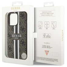 Заредете изображение във визуализатора на галерията – Guess GUHMP13LP4RPSW iPhone 13 Pro / 13 6.1" brown/brown hardcase 4G Printed Stripes MagSafe
