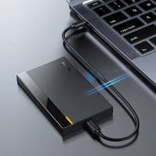 Заредете изображение във визуализатора на галерията – Baseus external hard drive HDD SSD housing case SATA 2,5'' USB 3.2 Gen 2 (10 Gbps) USB Typ C + kabel black (CAYPH-C01) - TopMag
