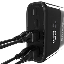 Заредете изображение във визуализатора на галерията – Dudao powerbank 4x USB 30000mAh with LCD 3A display white (K8Max white) - TopMag
