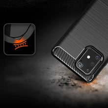 Заредете изображение във визуализатора на галерията – Carbon Case Flexible Cover TPU Case for Samsung Galaxy S10 Lite black - TopMag
