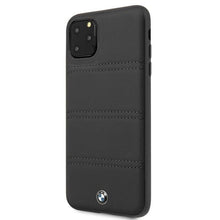 Заредете изображение във визуализатора на галерията – Etui hardcase BMW BMHCN65PELBK iPhone 11 Pro Max czarny/black Signature Horizontal Lines - TopMag
