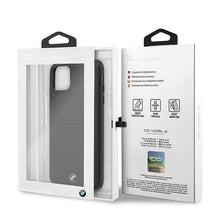 Заредете изображение във визуализатора на галерията – Etui hardcase BMW BMHCN65PELBK iPhone 11 Pro Max czarny/black Signature Horizontal Lines - TopMag
