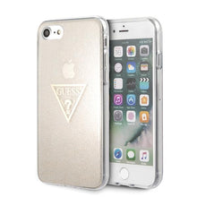 Заредете изображение във визуализатора на галерията – Guess GUHCI8SGTLGO iPhone 7/8/SE 2020 / SE 2022 złoty/gold hard case Glitter Triangle - TopMag
