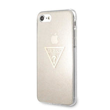 Заредете изображение във визуализатора на галерията – Guess GUHCI8SGTLGO iPhone 7/8/SE 2020 / SE 2022 złoty/gold hard case Glitter Triangle - TopMag
