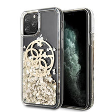 Заредете изображение във визуализатора на галерията – Guess GUHCN58LGGITDGO iPhone 11 Pro złoty/gold hard case Circle Liquid Glitter - TopMag
