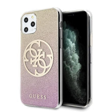 Заредете изображение във визуализатора на галерията – Guess GUHCN58PCUGLPGG iPhone 11 Pro różowo-złoty/gold pink hard case Glitter Gradient 4G Circle Logo - TopMag
