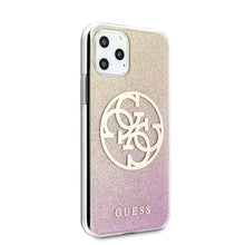 Заредете изображение във визуализатора на галерията – Guess GUHCN58PCUGLPGG iPhone 11 Pro różowo-złoty/gold pink hard case Glitter Gradient 4G Circle Logo - TopMag
