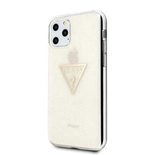 Заредете изображение във визуализатора на галерията – Guess GUHCN58SGTLGO iPhone 11 Pro złoty/gold hard case Glitter Triangle - TopMag
