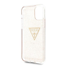 Заредете изображение във визуализатора на галерията – Guess GUHCN58SGTLGO iPhone 11 Pro złoty/gold hard case Glitter Triangle - TopMag
