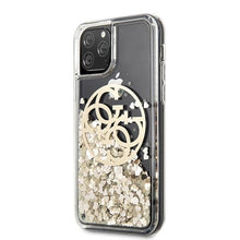 Заредете изображение във визуализатора на галерията – Guess GUHCN65LGGITDGO iPhone 11 Pro Max złoty/gold hard case Circle Liquid Glitter - TopMag
