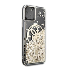 Заредете изображение във визуализатора на галерията – Guess GUHCN65LGGITDGO iPhone 11 Pro Max złoty/gold hard case Circle Liquid Glitter - TopMag
