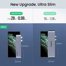 Заредете изображение във визуализатора на галерията – Ugreen multifunctional HUB 2x USB Type C to USB Type C PD (Thunderbolt 3, 100W, 4K @ 60 Hz, 10 Gbps) / HDMI 4K @ 30 Hz / 3x USB 3.0 for MacBook Pro / Air gray (60559) - TopMag
